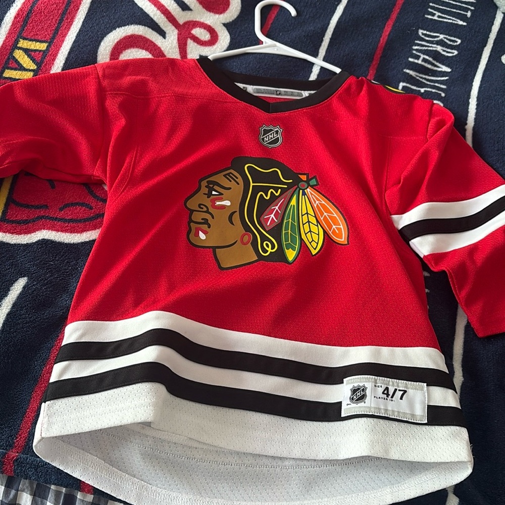 EUC Authentic Connor Bedard Blackhawks jersey!  Youth size 4/7.